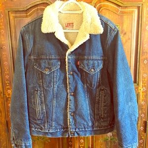 Levi’s Vintage Denim Faux Shearling Jacket Small